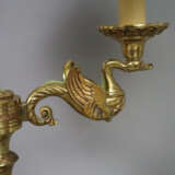 Große Bouillotte-Lampe mit Schwanenarmen im Empire… - фото 9