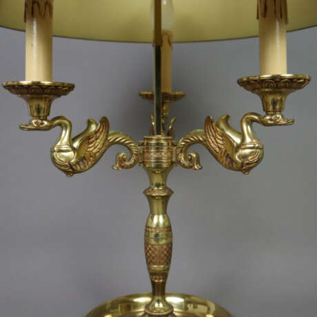 Große Bouillotte-Lampe mit Schwanenarmen im Empire… - фото 10