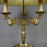 Große Bouillotte-Lampe mit Schwanenarmen im Empire… - фото 10