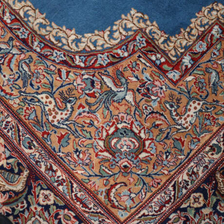 Kerman Lavar - Iran, Wolle, blaugrundiges Mittelfe… - фото 7