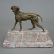 Tierskulptur "Jagdhund" - Bronze, braun patiniert,… - Jetzt bei der Auktion