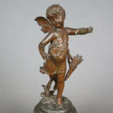 Ein Paar Amorettenleuchter - Metall, teils bronzie… - photo 6