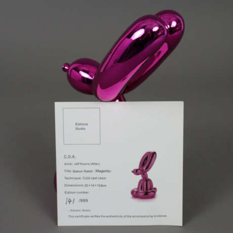 Koons, Jeff (*1955, nach) - "Balloon Rabbit" (Mage… - photo 6