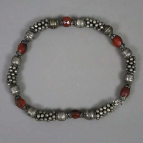 Antike Beduinen-Halskette - Silber, 6 facettierte … - фото 1