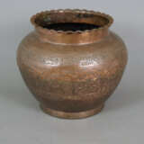 Orientalischer Cachepot - wohl persisch, Kupfer, R… - Foto 1