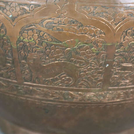 Orientalischer Cachepot - wohl persisch, Kupfer, R… - Foto 4