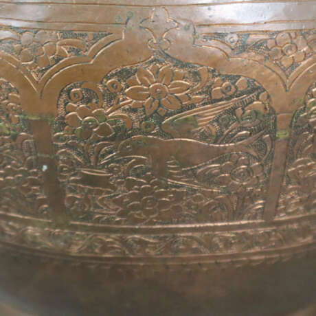 Orientalischer Cachepot - wohl persisch, Kupfer, R… - Foto 5