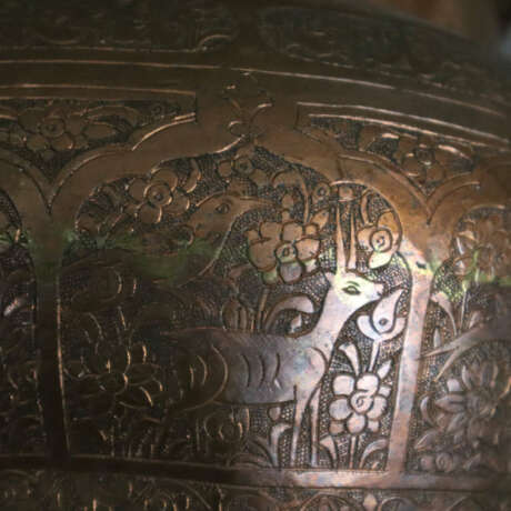 Orientalischer Cachepot - wohl persisch, Kupfer, R… - Foto 7