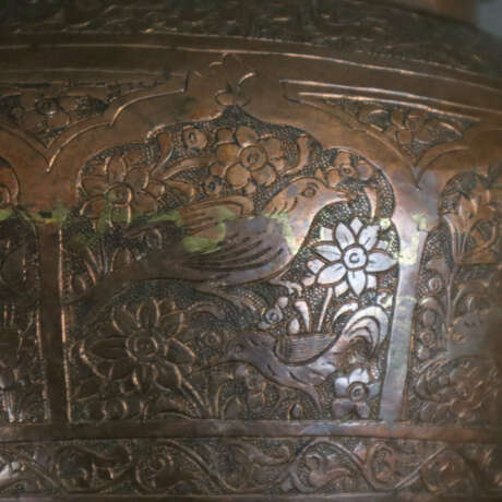 Orientalischer Cachepot - wohl persisch, Kupfer, R… - Foto 8