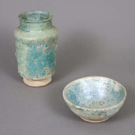 Zwei Keramikgefäße mit blauer Lüsterglasur - Schal… - photo 1