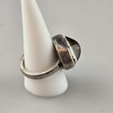 Herrenring mit Achatauge - Silberfassung, Ringkopf… - фото 3