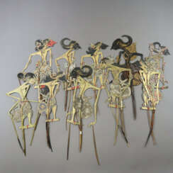 Konvolut indonesische Schattenspiel-Figuren (Wayan…