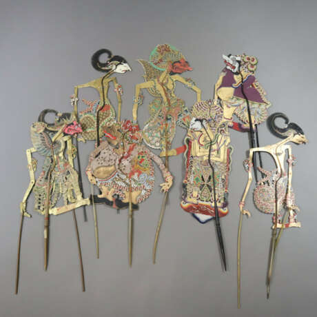 Konvolut indonesische Schattenspiel-Figuren (Wayan… - фото 1