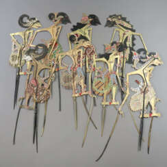 Konvolut indonesische Schattenspiel-Figuren (Wayan…