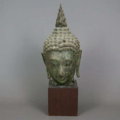 Buddhakopf im Sukhothai-Stil - Thailand, Bronzeleg… - Foto 1