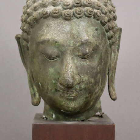 Buddhakopf im Sukhothai-Stil - Thailand, Bronzeleg… - Foto 2
