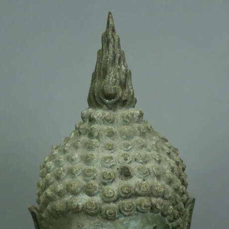 Buddhakopf im Sukhothai-Stil - Thailand, Bronzeleg… - Foto 3