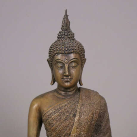 Sitzender Buddha auf Thronsockel - Thailand 20.Jh.… - photo 2