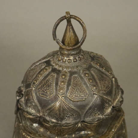 Bronzegefäß - wohl großes Tintenfass, Indien, unte… - Foto 2
