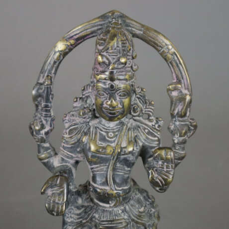 Stehender vierarmiger Shiva - Südindien, Metallgus… - Foto 5