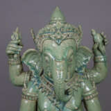 Ganesha-Figur - Indien, Keramik, Seladonglasur, si… - фото 3
