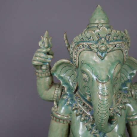 Ganesha-Figur - Indien, Keramik, Seladonglasur, si… - фото 4