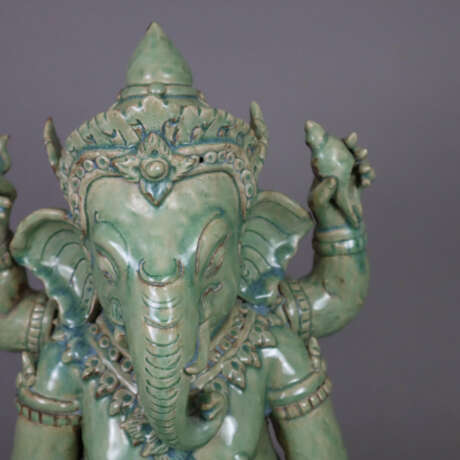 Ganesha-Figur - Indien, Keramik, Seladonglasur, si… - фото 5