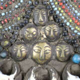 Große Textilhalskette mit Steinbesatz - Indien, ha… - photo 2