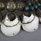 Große Textilhalskette mit Steinbesatz - Indien, ha… - photo 3