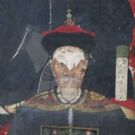 Großformatiges Ahnenbild - China, ausgehende Qing-… - photo 5
