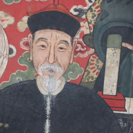 Großformatiges Ahnenbild - China, ausgehende Qing-… - photo 9
