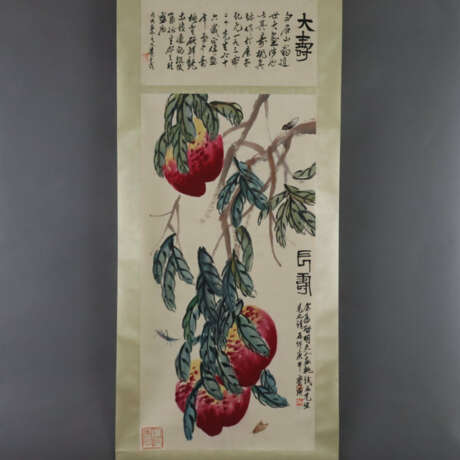 Chinesisches Rollbild - Pfirsiche des langen Leben… - photo 4