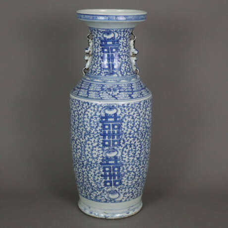 Blau-weiße Bodenvase - China, späte Qing-Dynastie,… - Foto 1