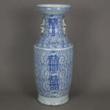 Blau-weiße Bodenvase - China, späte Qing-Dynastie,… - Foto 1