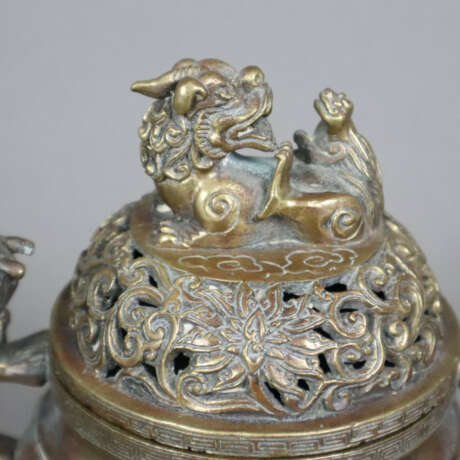 Weihrauchbrenner - China, Metall bronziert, kugeli… - photo 2