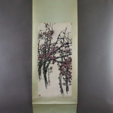 Chinesisches Rollbild - Pflaumenblüte, Tusche und … - photo 2
