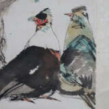 Chinesisches Rollbild - Junge Dame mit Vogelpaar, … - photo 4