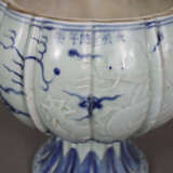 Blau-weiße Deckelschale - China, kelchartige Wandu… - Foto 5
