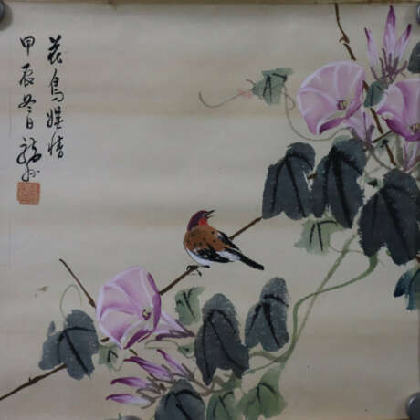 Konvolut chinesische Rollbilder -20.Jh.- 5 Stück, … - photo 5