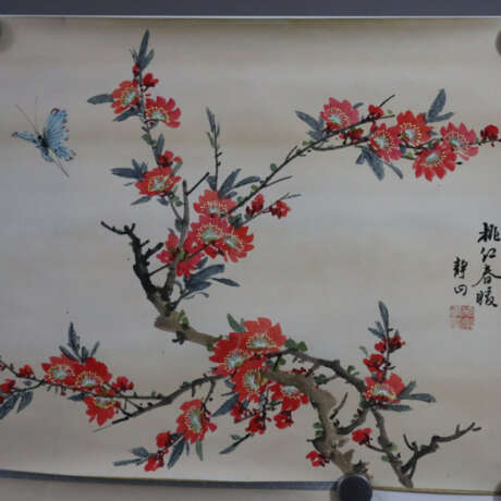 Konvolut chinesische Rollbilder -20.Jh.- 5 Stück, … - photo 6