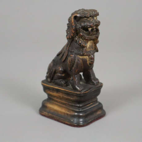 Fo-Hund - China, Holz, geschnitzt, braun gefasst, … - photo 2