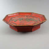 Holztablett - China, um 1900, oktogonale Form, Ran… - Foto 6