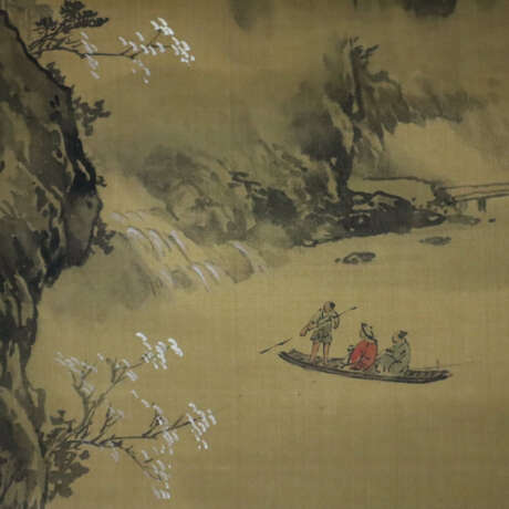 Zwei chinesische Rollbilder -20.Jh.- Zwei Flusslan… - photo 3