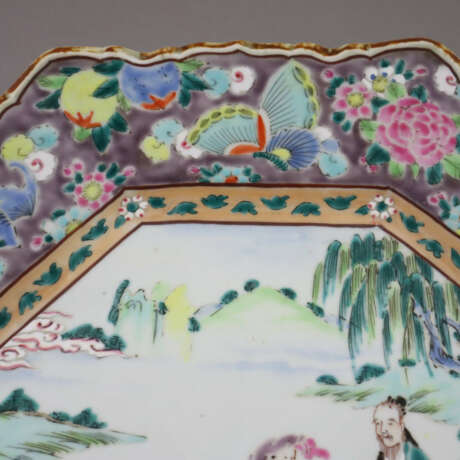 Zwei Servierteller im Kantonstil - oktogonale Tell… - photo 5