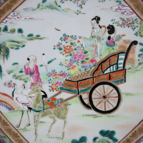 Zwei Servierteller im Kantonstil - oktogonale Tell… - photo 7