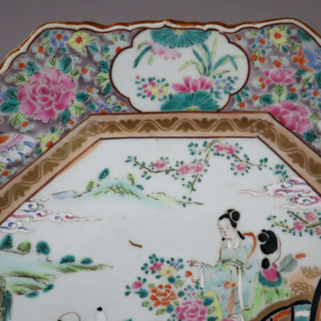 Zwei Servierteller im Kantonstil - oktogonale Tell… - photo 8