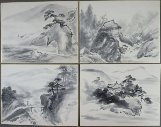 Konvolut chinesische Tuschezeichnungen -20.Jh.- Di… - photo 1