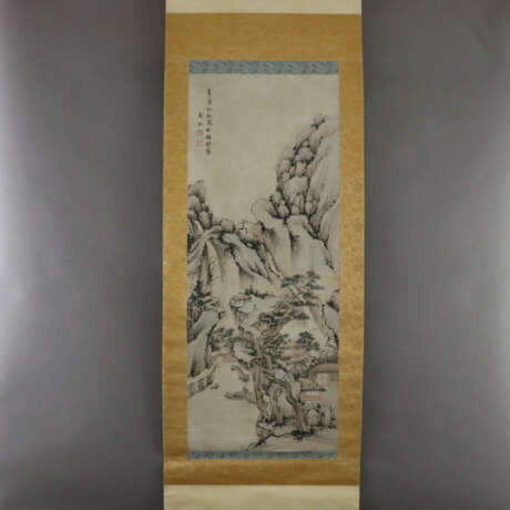 Chinesisches Rollbild - Gebirgslandschaft mit Flus… - photo 1