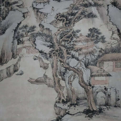 Chinesisches Rollbild - Gebirgslandschaft mit Flus… - photo 2