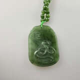 Kette mit Anhänger aus Nephrit-Jade - China, Kugel… - photo 4
